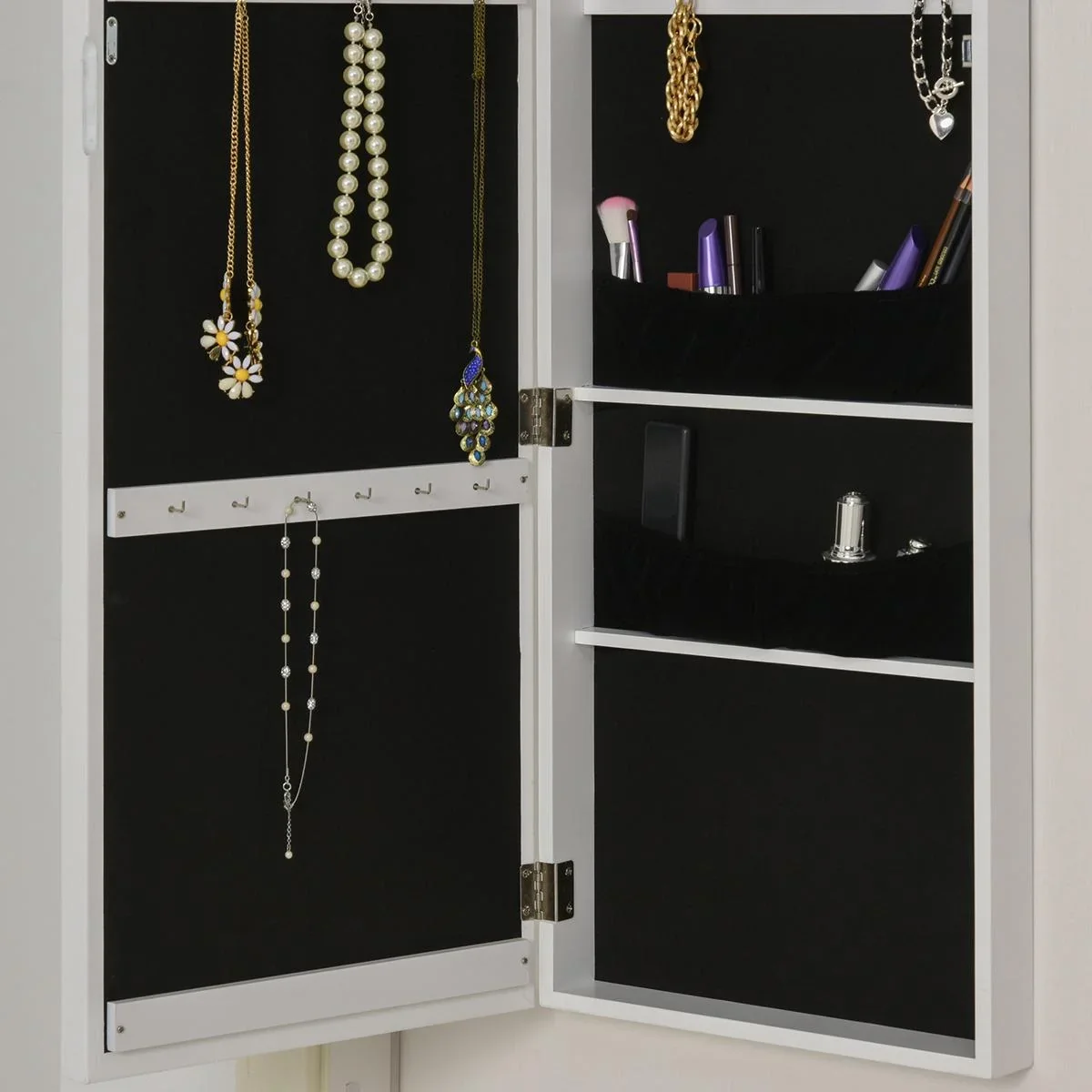 Spiegel mit Beleuchtung und Schmuckschrank - 5