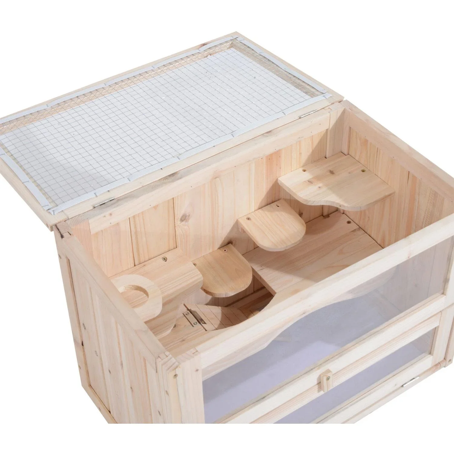 Hamsterkäfig Mäusekäfig Nagerkäfig Holz 60 x 35 x 42cm - 1