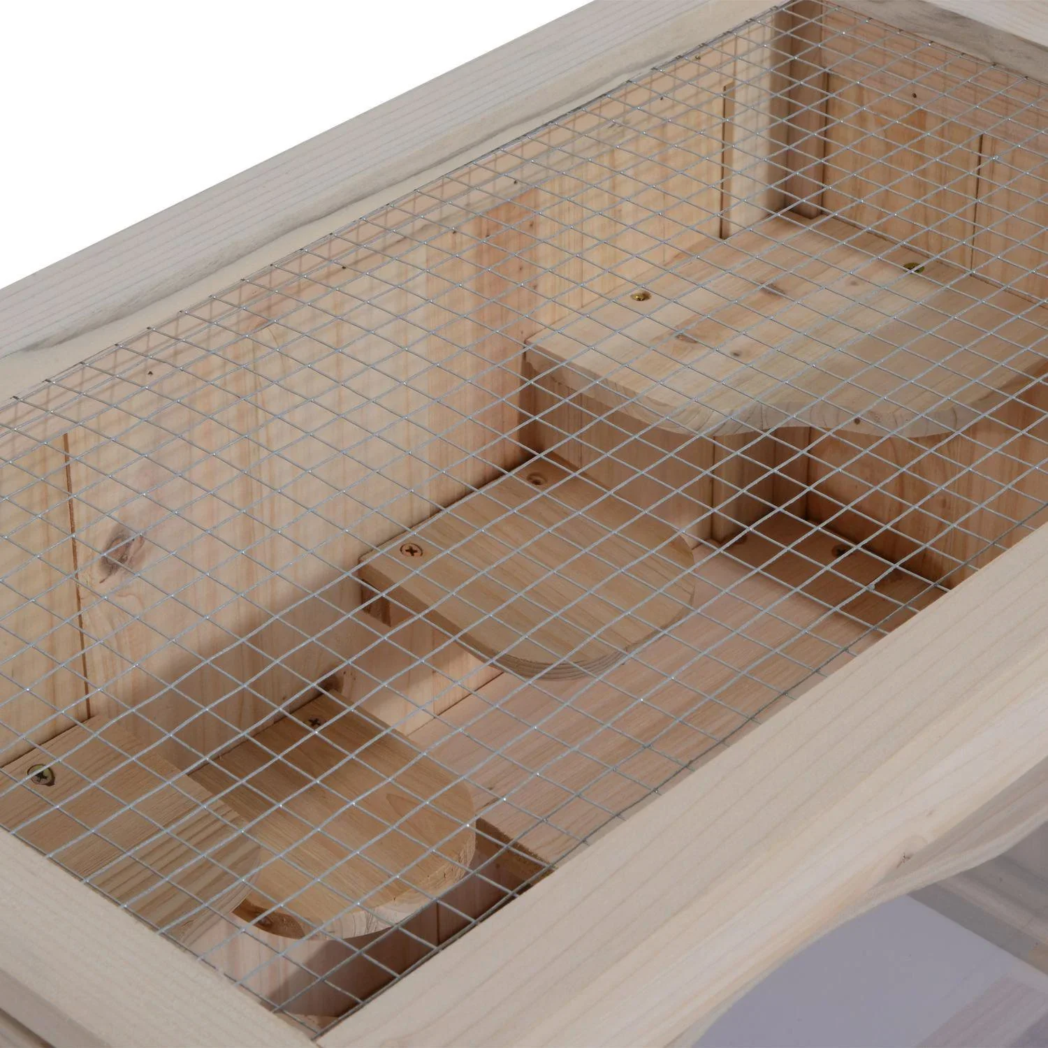 Hamsterkäfig Mäusekäfig Nagerkäfig Holz 60 x 35 x 42cm - 2