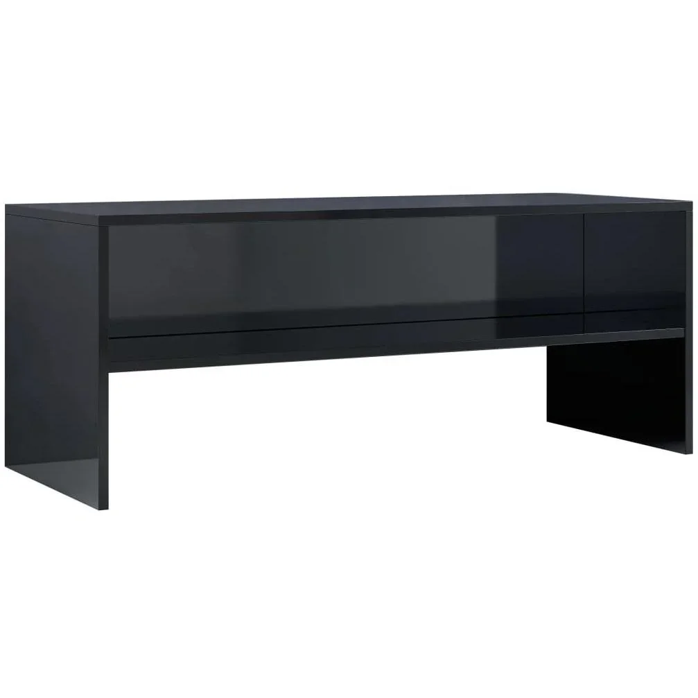 TV-Schrank 100x40x40 cm Spanplatte hochglänzend schwarz - 0