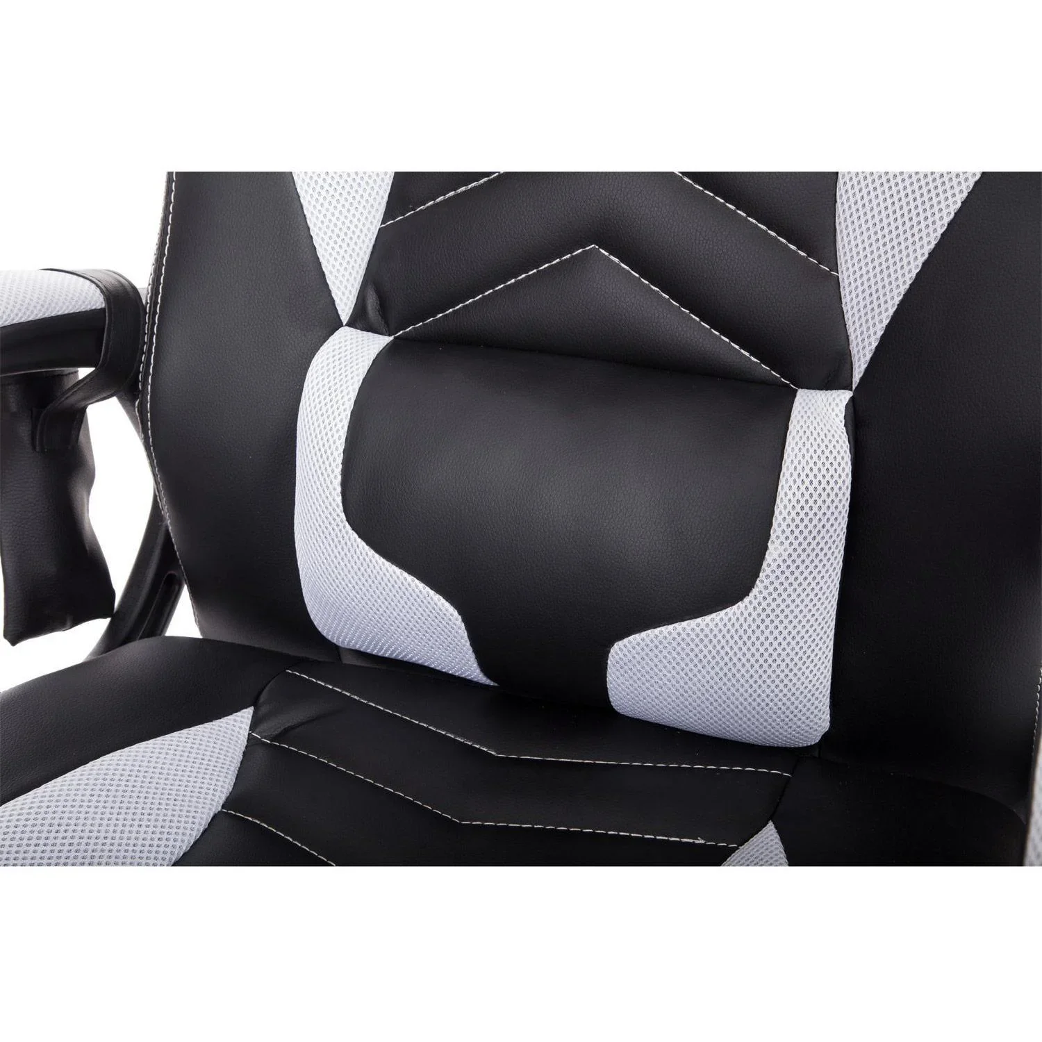 Bürostuhl Gaming Stuhl mit Massage- und Wärmefunktion schwarz-weiß - 3