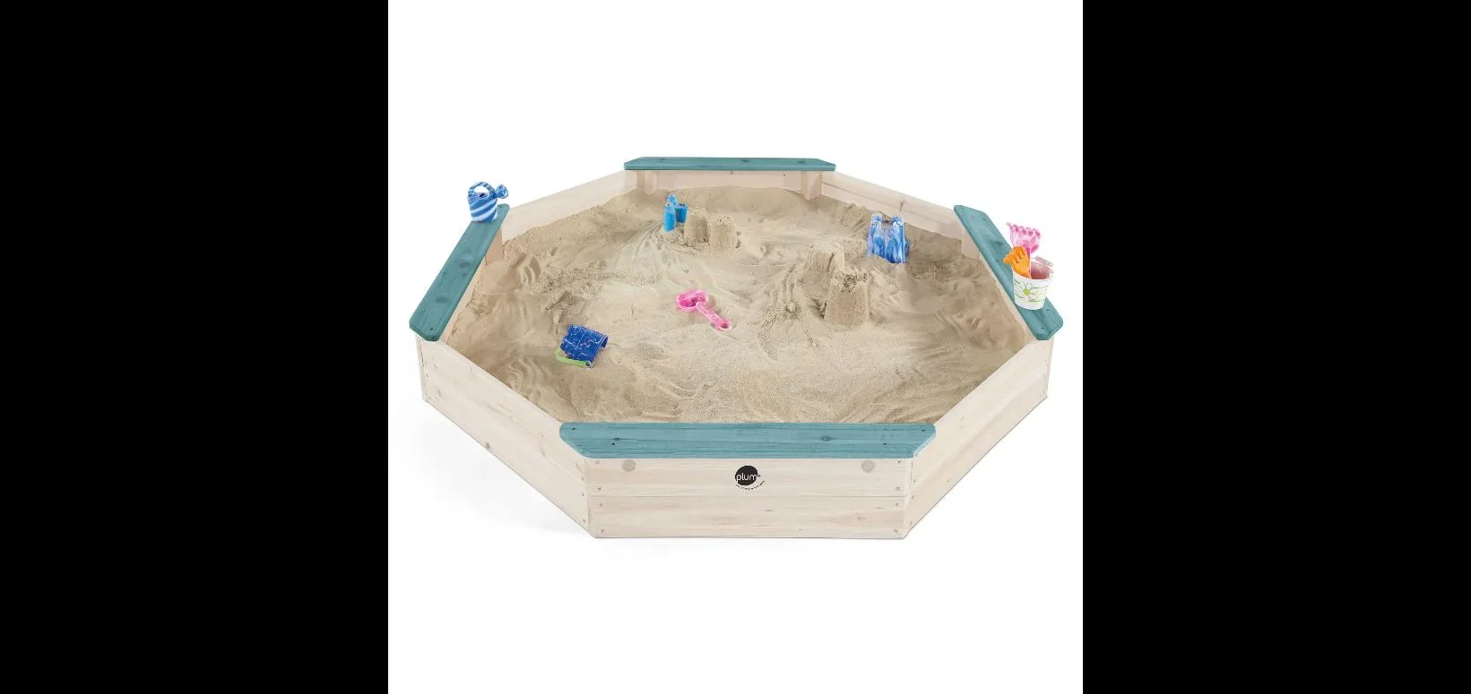Gigantischer Sandkasten aus Holz, Outdoor-Sandkasten für Kinder aus Holz, Sitzbank, natur - 0