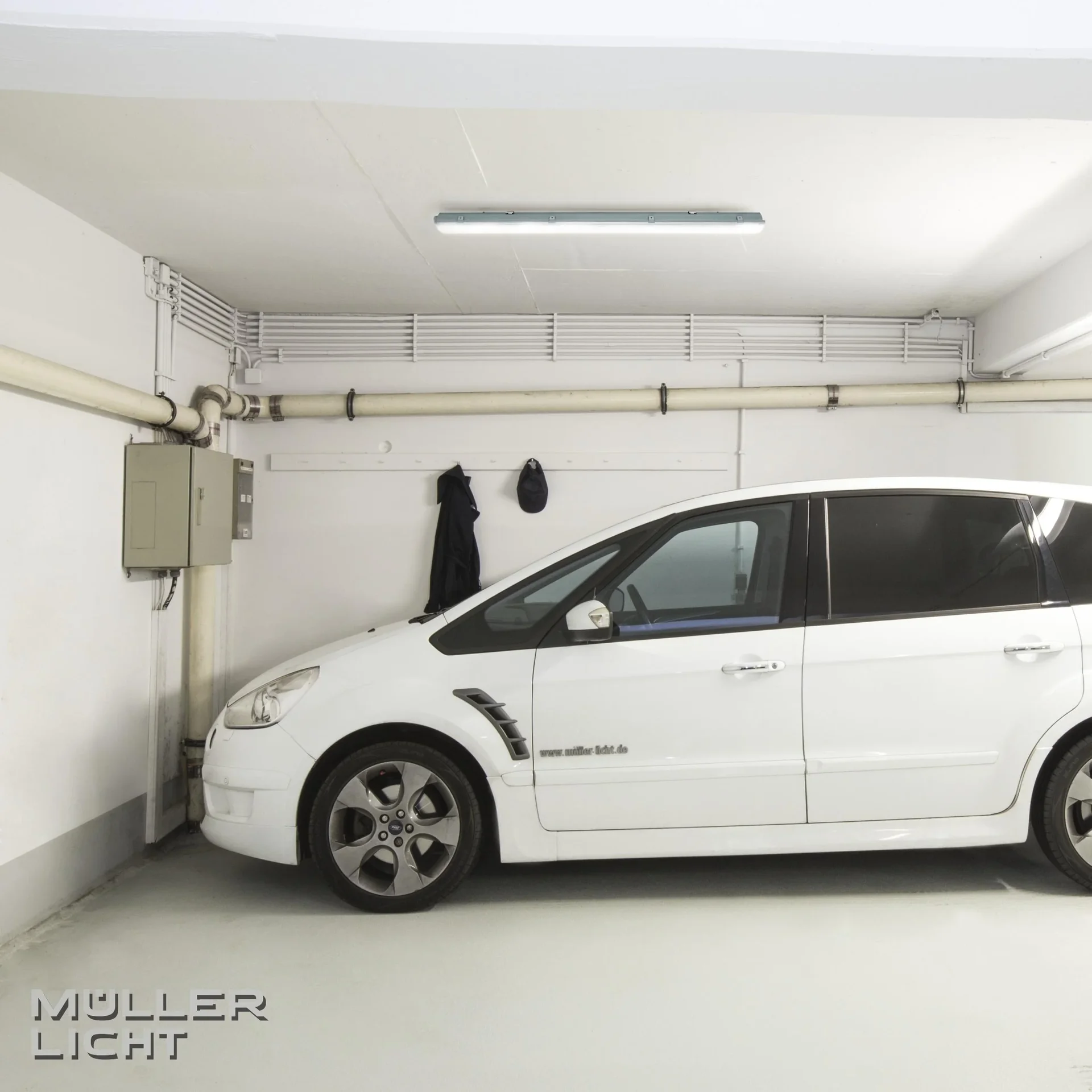 LED Feuchtraumleuchte, 1-flammig, 18 Watt, kaltweiß, IP65, ca. 120 cm - 8