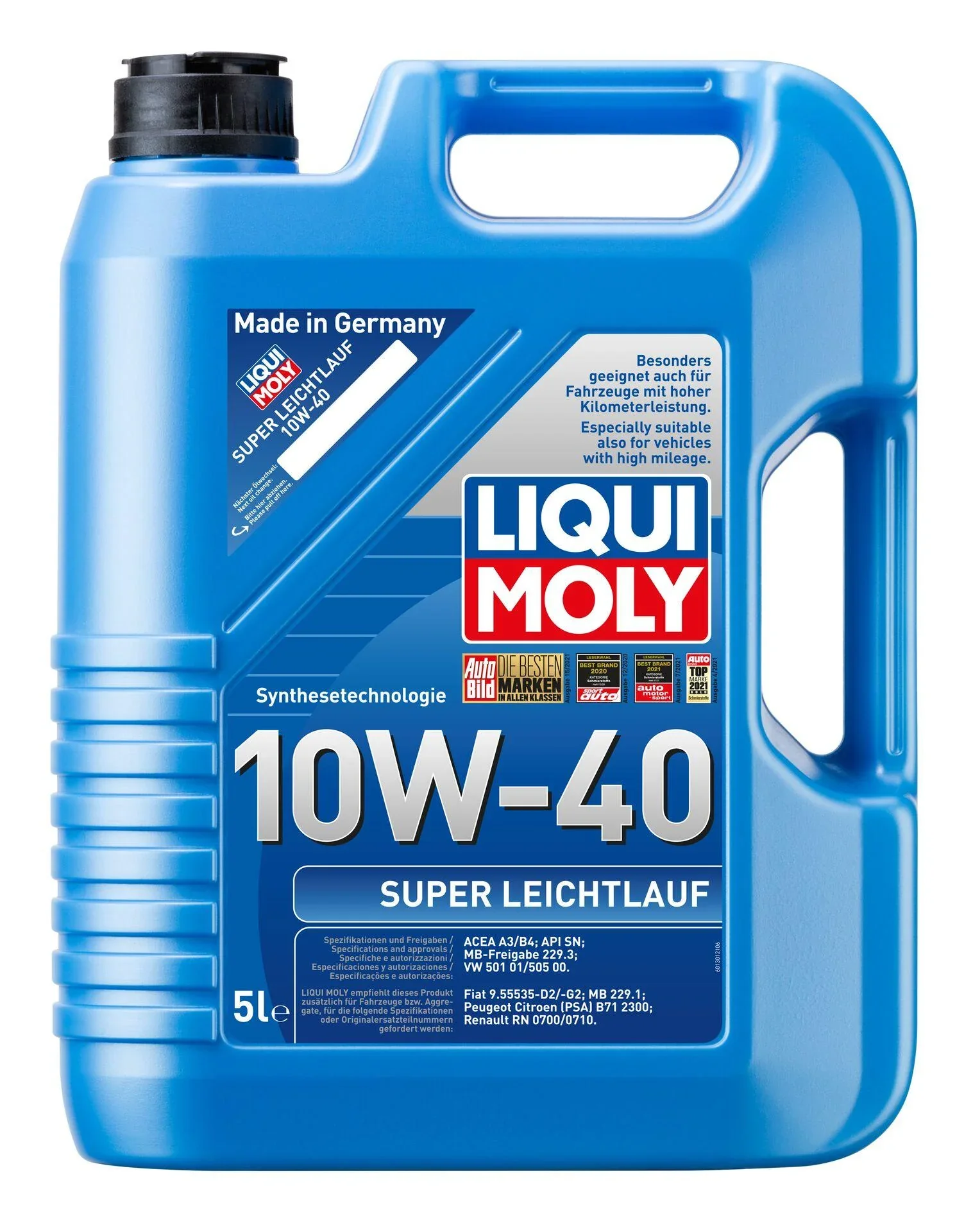 Synthese-Technologie-Leichtlaufmotorenöl Super Leichtlauf 10W-40, 5 Liter - 0