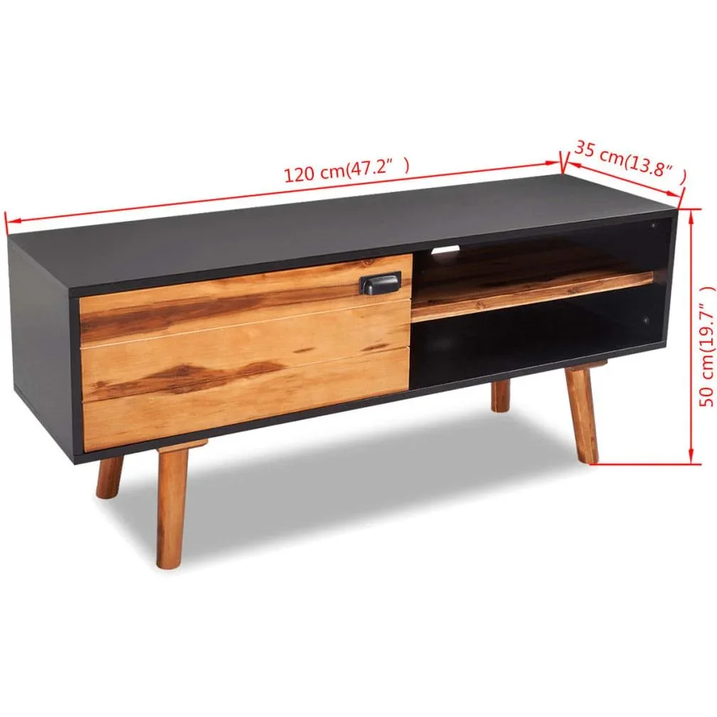 TV-Schrank 120x35x50 cm Akazienholz massiv - 1