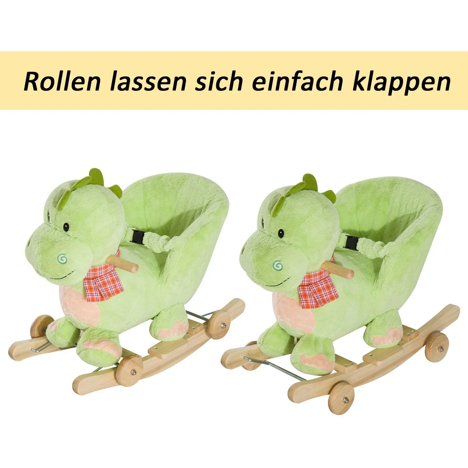 Schaukeltier Drache mit Rollen Musik - 3