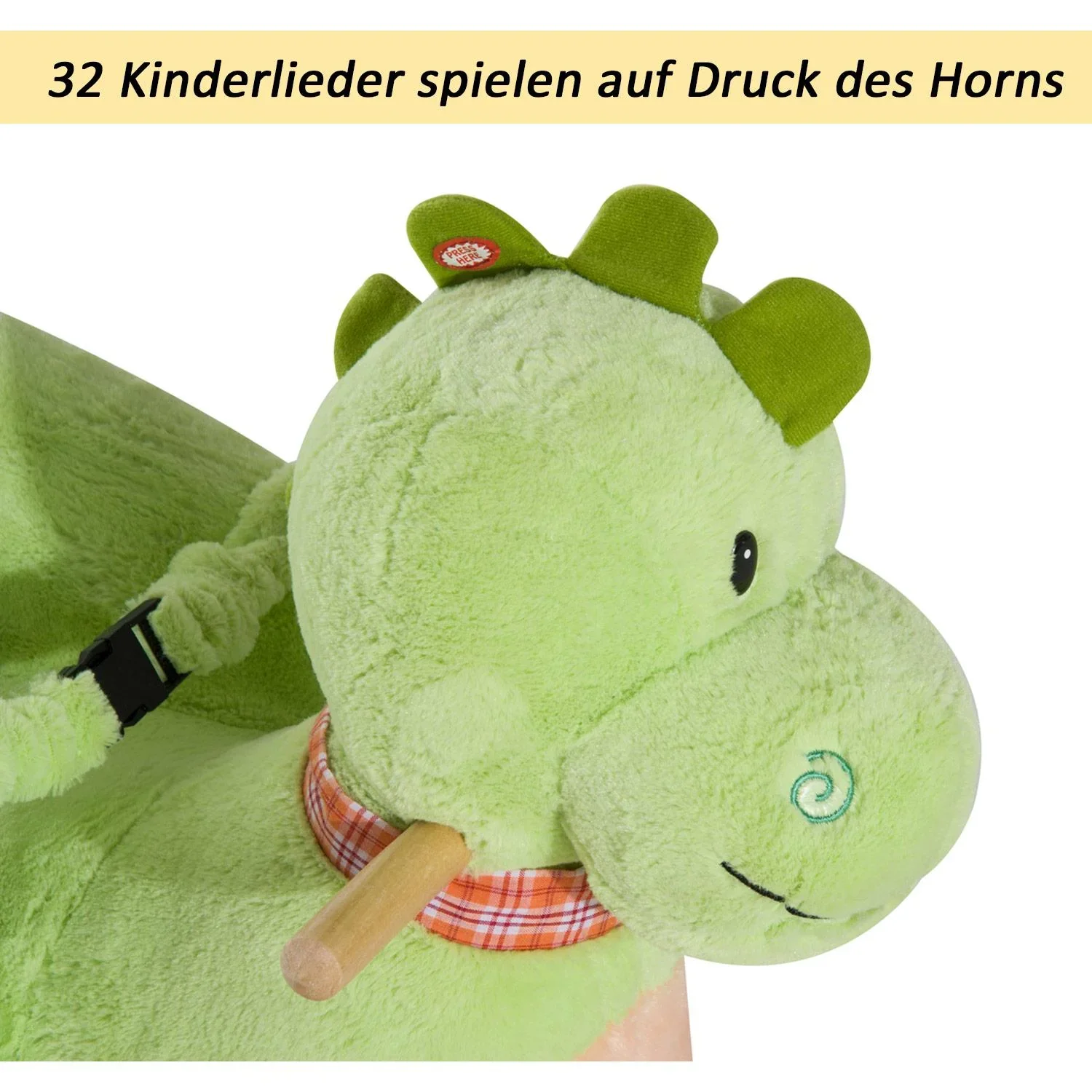 Schaukeltier Drache mit Rollen Musik - 6