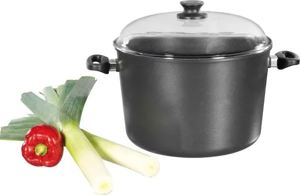 Kochtopf mit Glasdeckel, 28 cm, 15 cm hoch, 9,5 Liter - 0