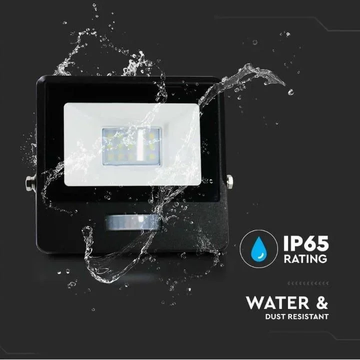 VT-128S LED-Flutlicht mit Sensor - 20 W - 1510 Lm - 6500K - Schwarz - 6