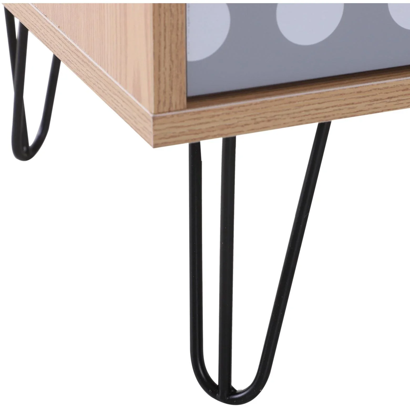 Fernsehtisch Fernsehschrank TV-Board Lowboard Retro-Stil mit Punktmuster Holz 140 x 40 x 44,5 cm - 1