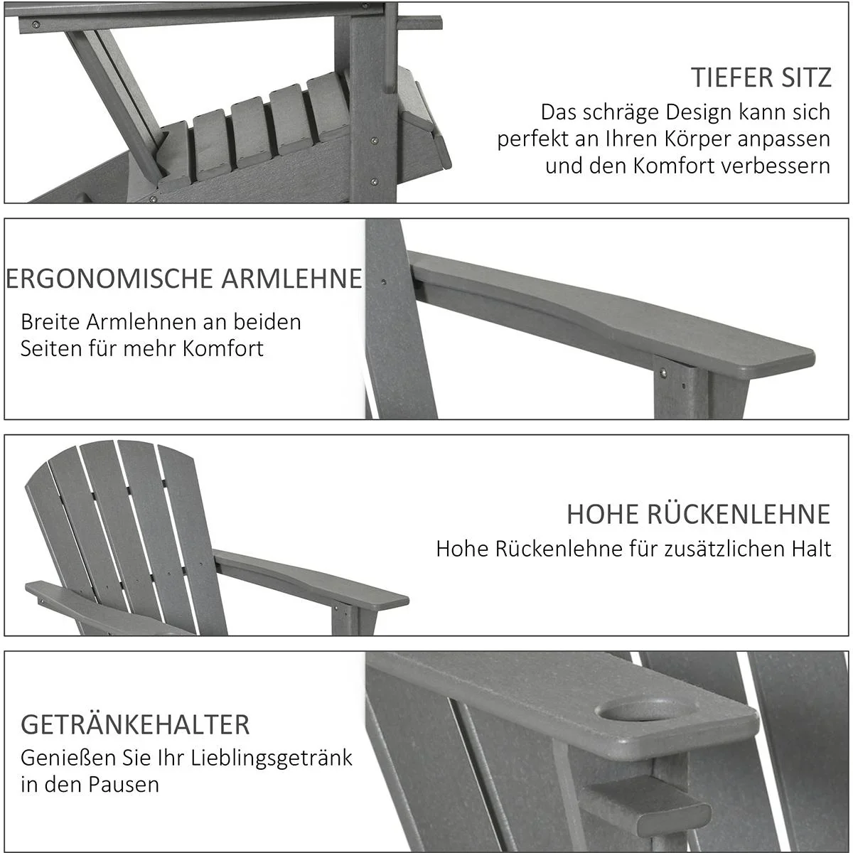 Adirondack Gartenstuhl mit Getränk - 0