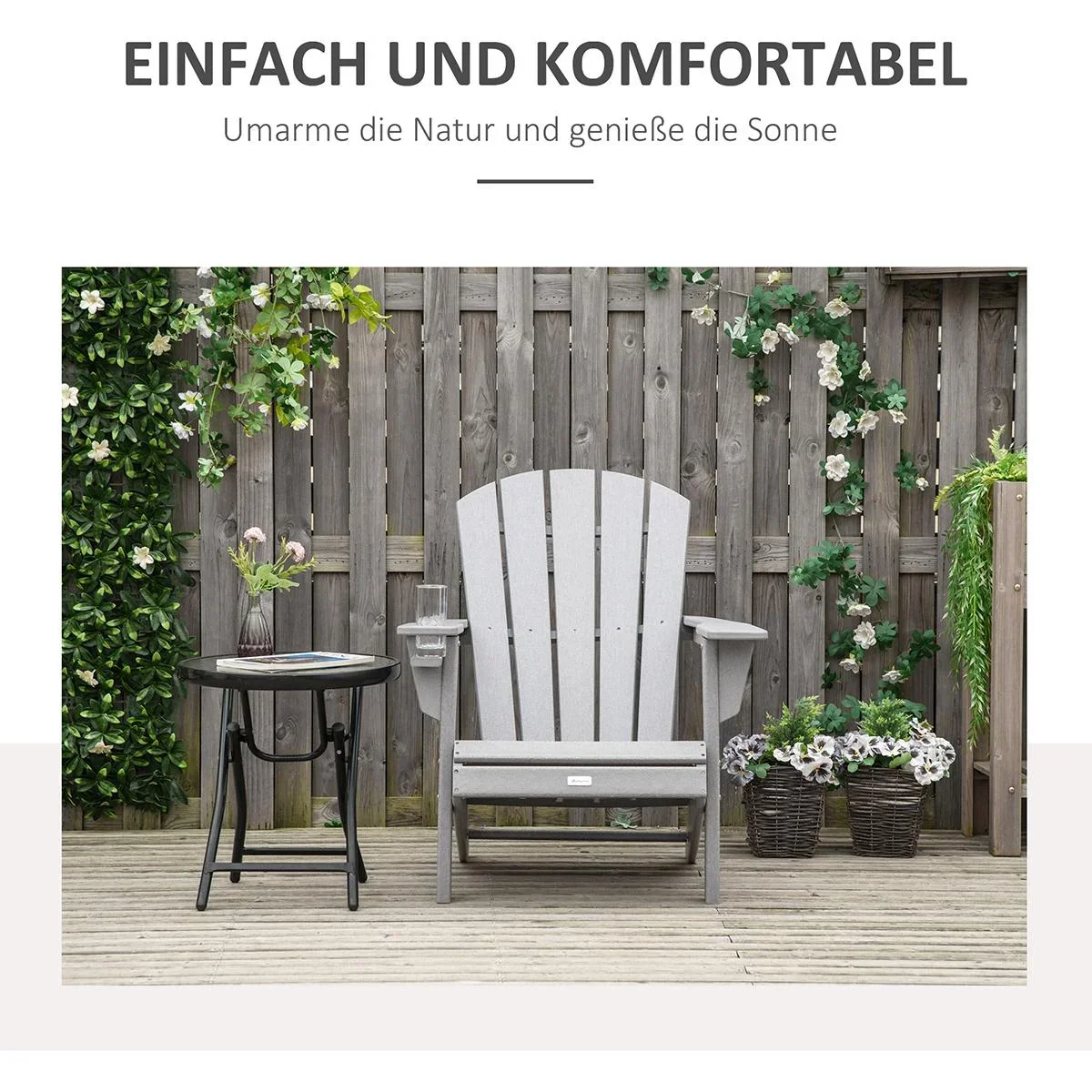 Adirondack Gartenstuhl mit Getränk - 2