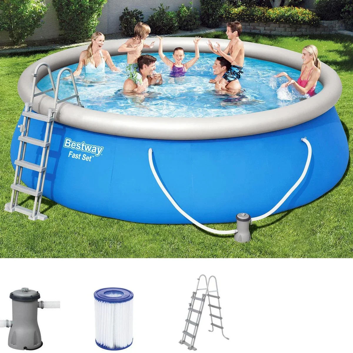 Bestway Fast Set Schwimmbad - Aufblasbar - Ø 457cm - 3