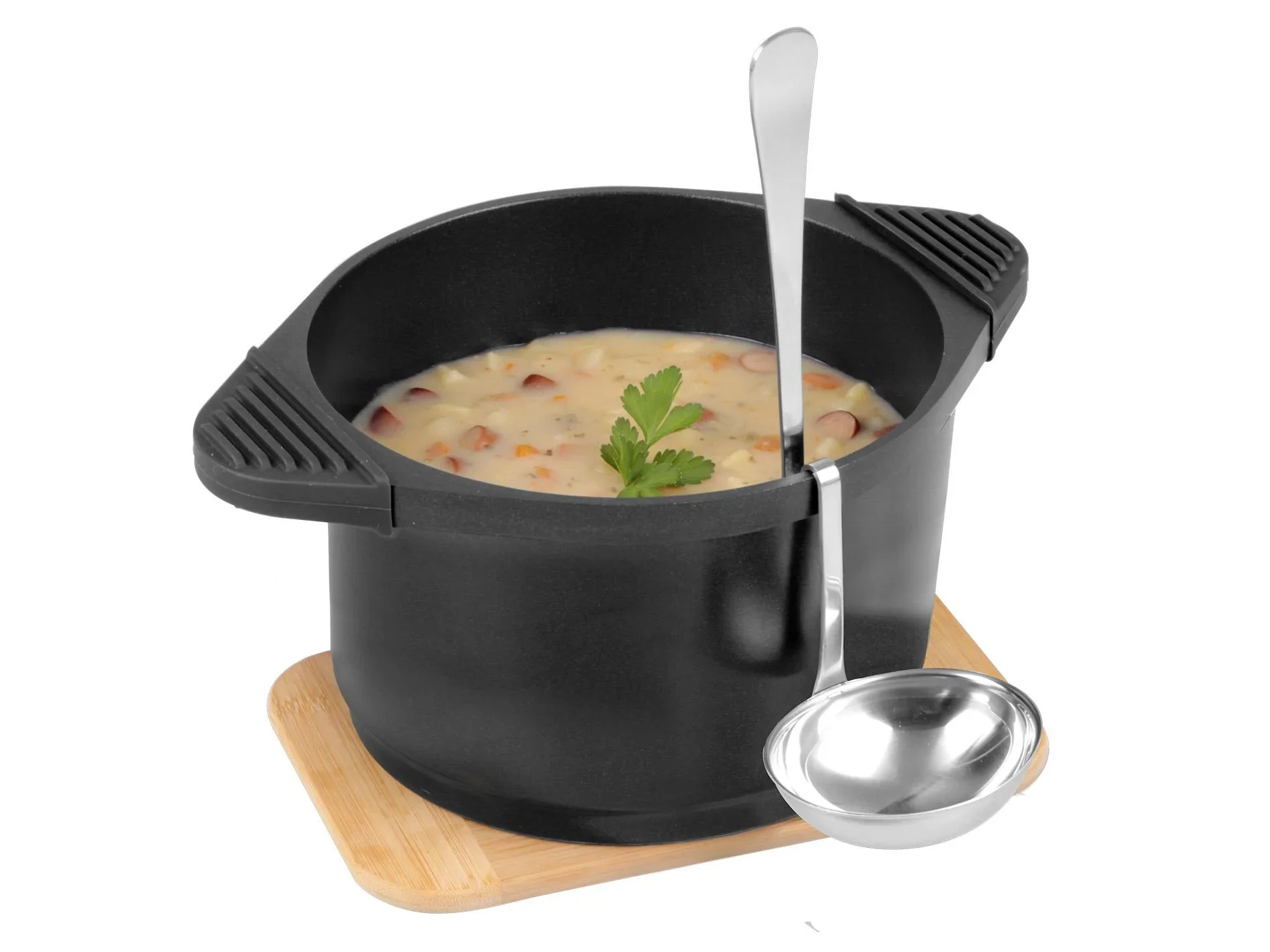 Servierkelle, Suppenkelle zum Einhängen, Edelstahl, 25 cm - 3