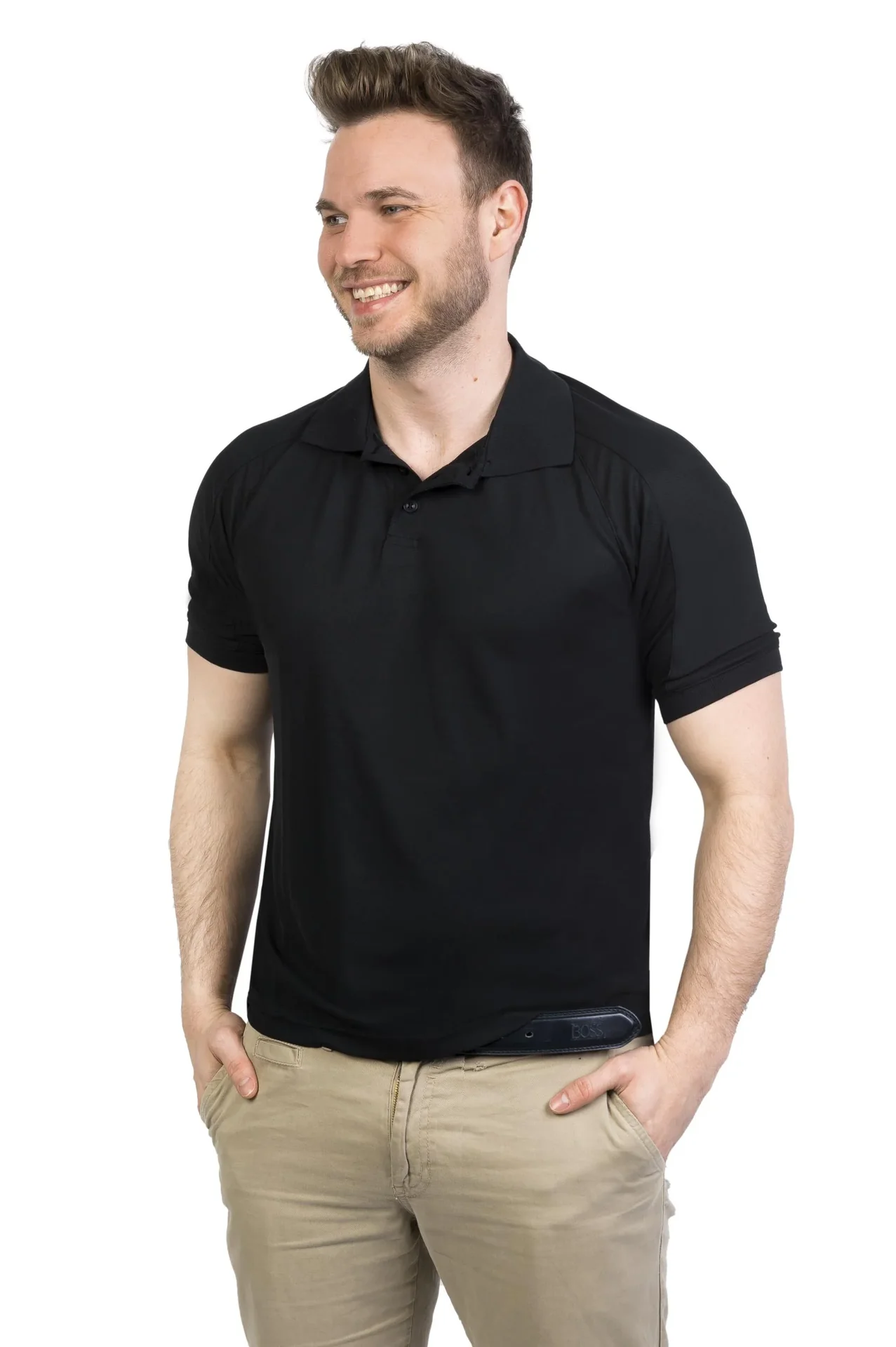 Funktions Polo-Shirt, Farbe schwarz, Gr. M - 0