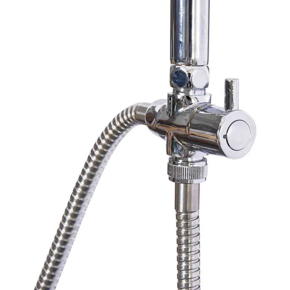 Regendusche Duschsystem Handbrause 3 Duschmodi höhenverstellbar Silber - 4