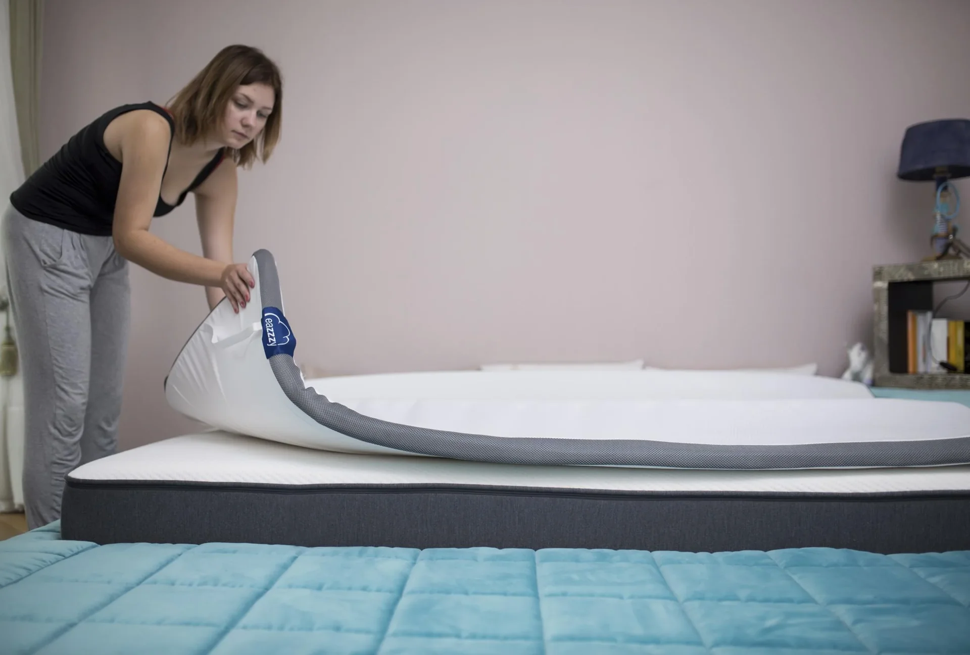 Matratzen-Topper, Matratzen-Auflage „Eazzzy Topper“, 7 x 90 x 200 cm - 3