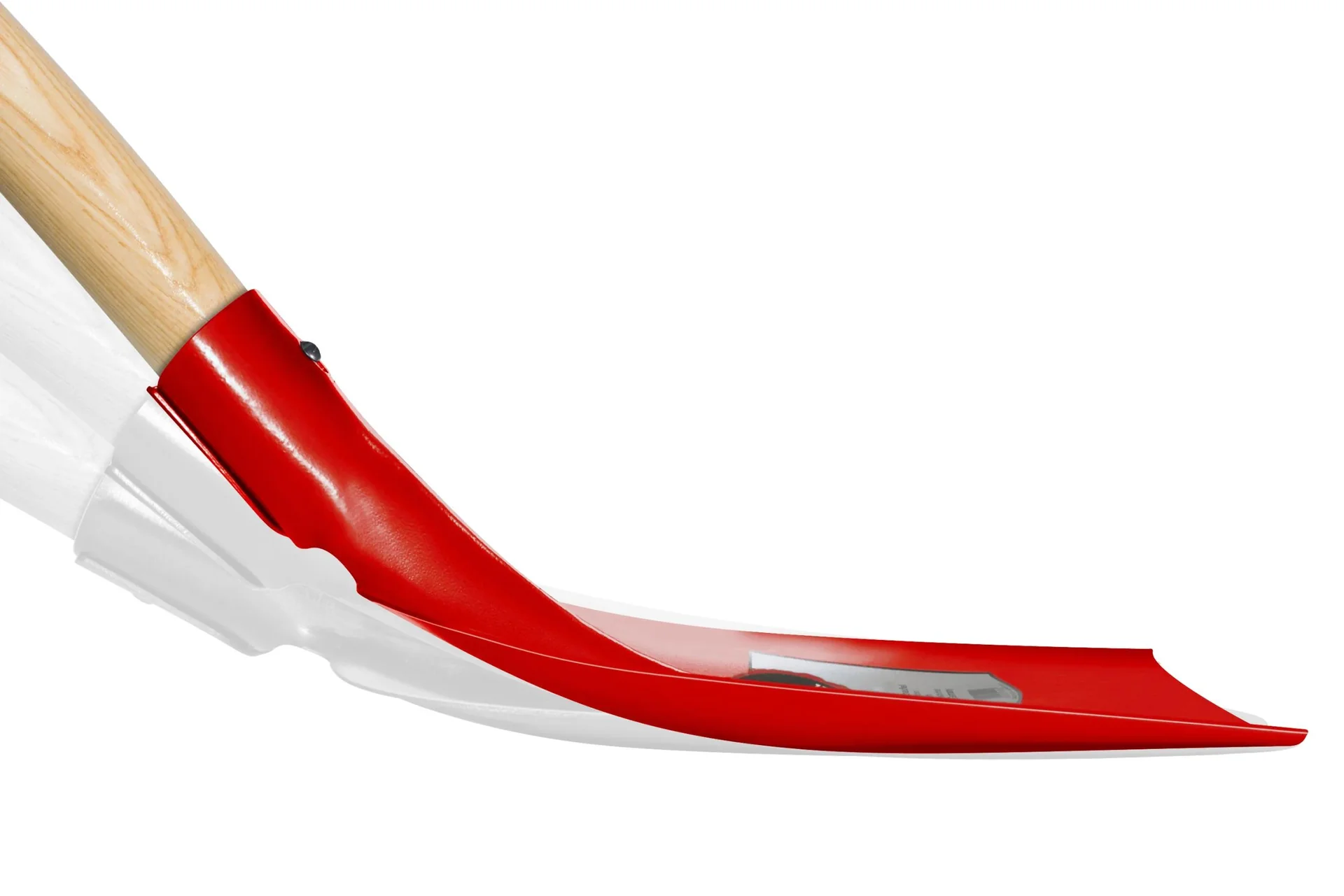 RUHR-BRILLANT, Frankfurter Schaufel, Gr. 1, gehärtet, rot pulverbeschichtet, Eschen-Langstiel 130 cm - 2