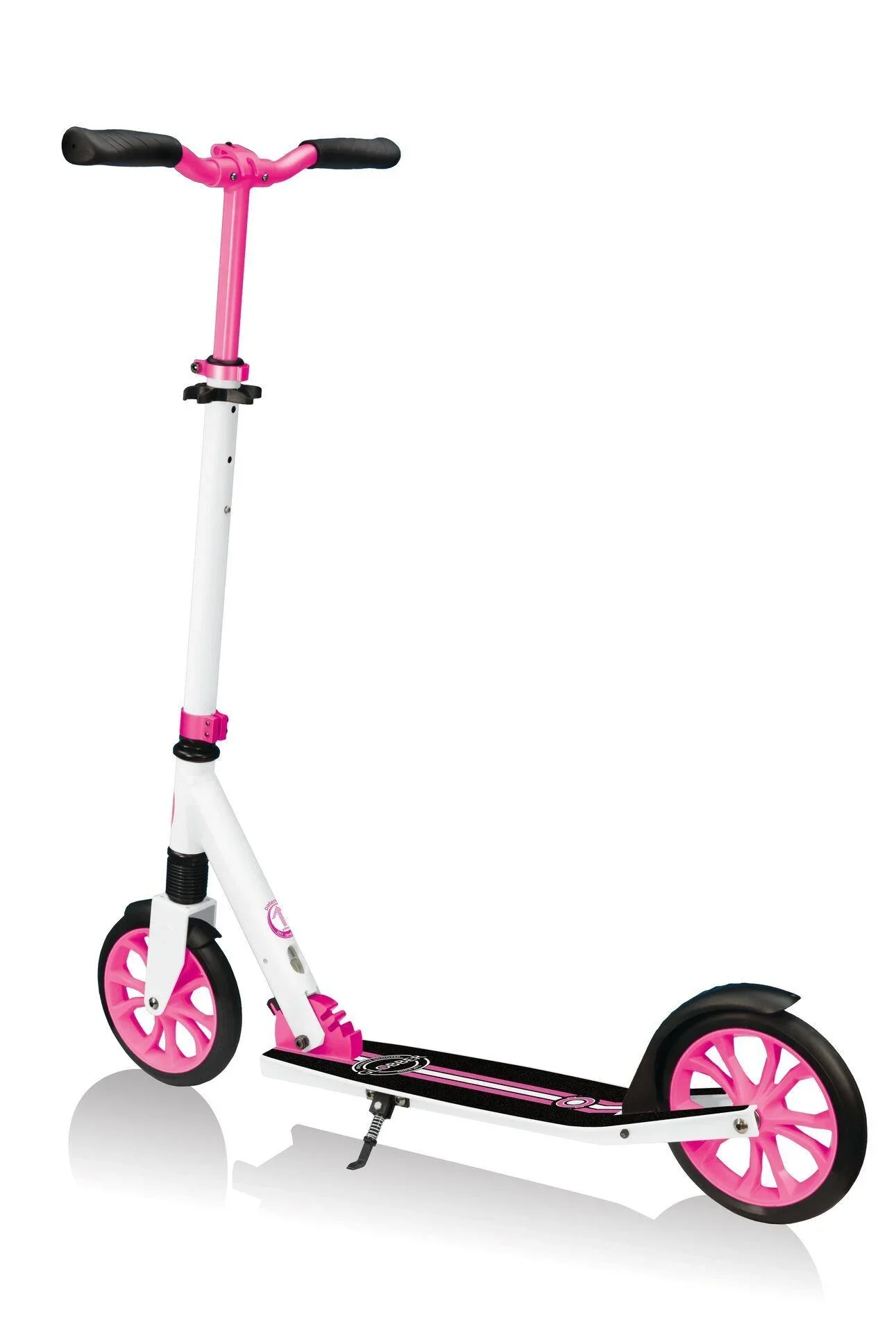 NL 205 Tretroller, 205 mm, ABEC 7, höhenverstellbar, Frontfederung, Klappmechanismus, weiß-pink - 3