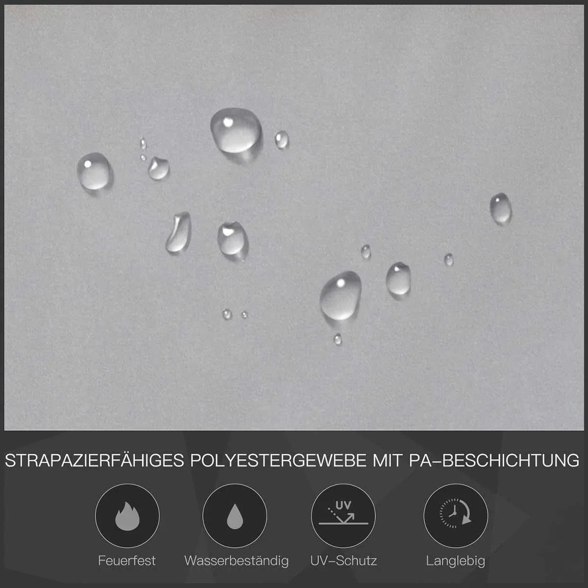 Grillpavillon mit Flammschutzdach, BBQ-Pavillon mit 2 Ablagen, Polyester, Schwarz, 218 x 138 x 216 cm - 1