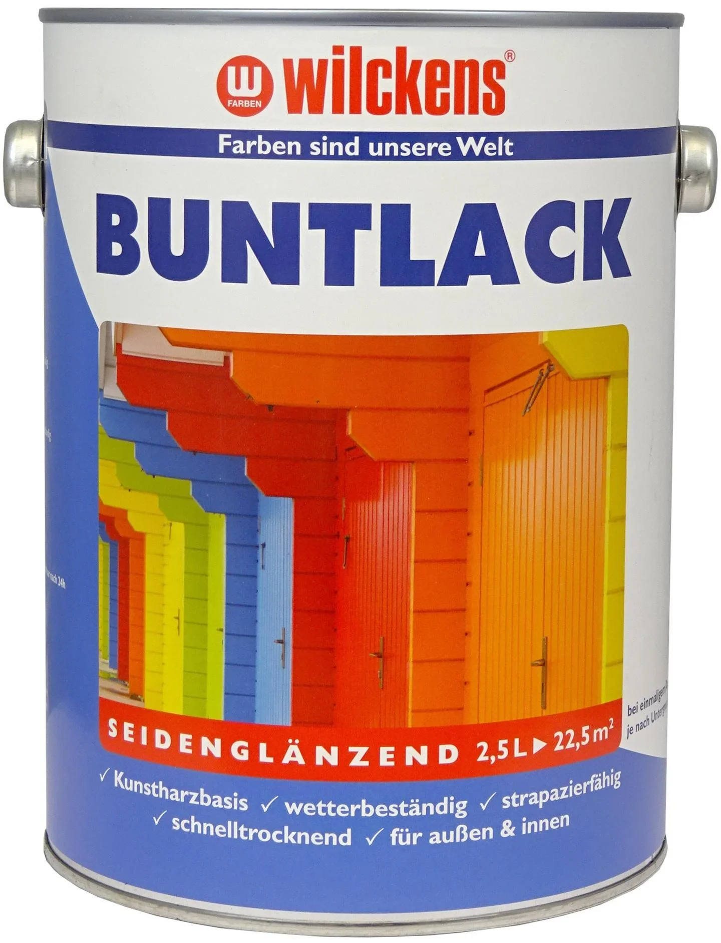 Buntlack reinweiß, seidenglänzend, 2500 ml - 0