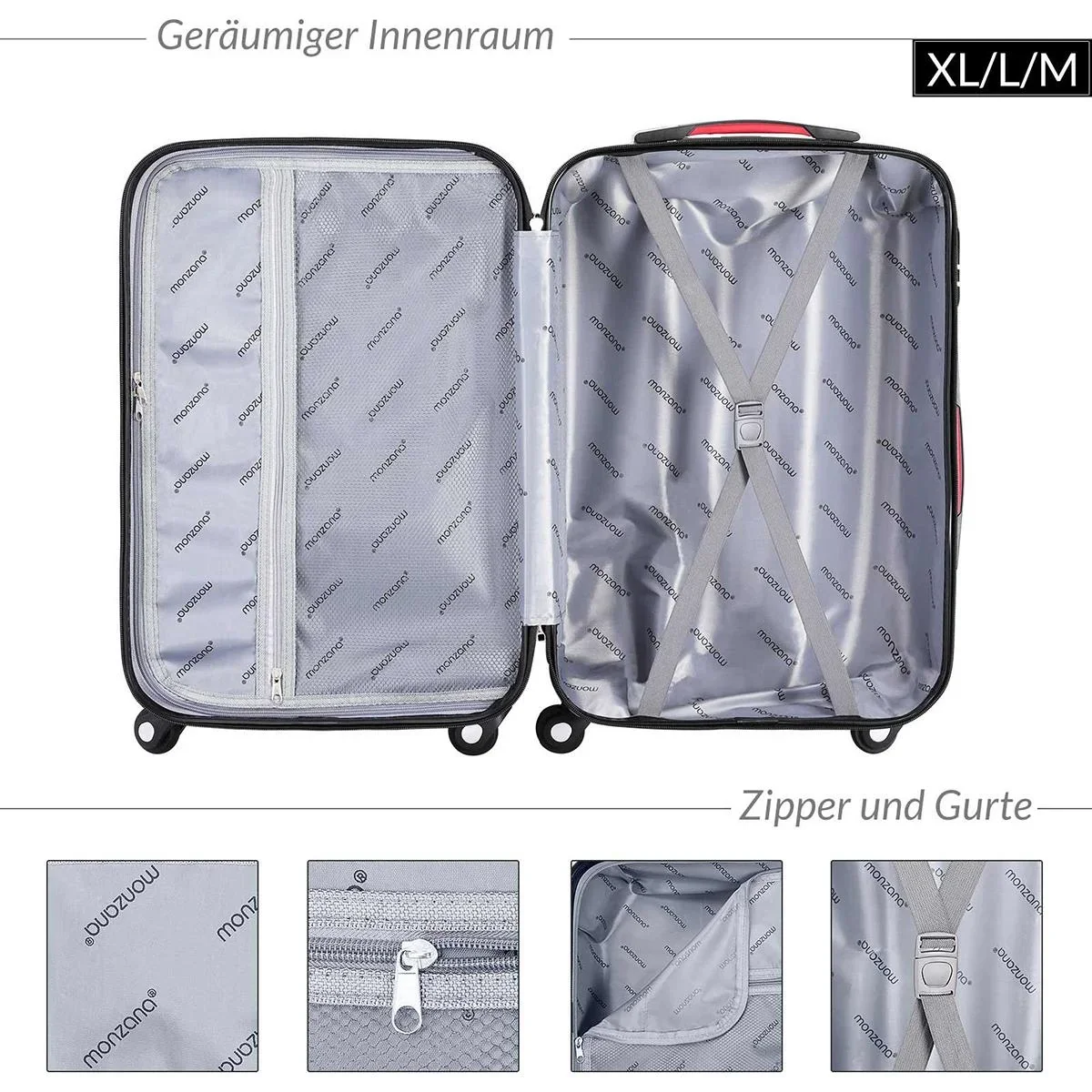 Hartschalenkoffer-Satz 4 Stück Baseline Ros" Beautycase/M/L/XL - 3