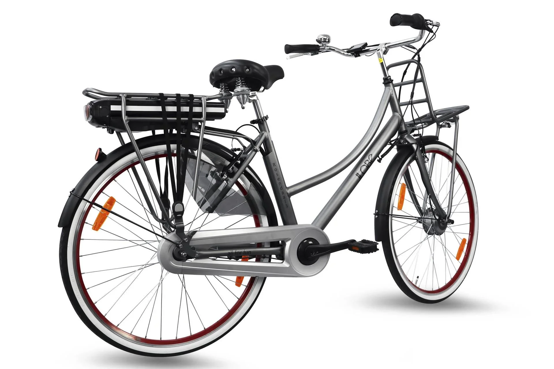 Damen City E-Bike, 28 Zoll, Rahmenhöhe 50 cm, 7-Gang Nabenschaltung, grau, Rosendaal 3 Lady, 13Ah - 4