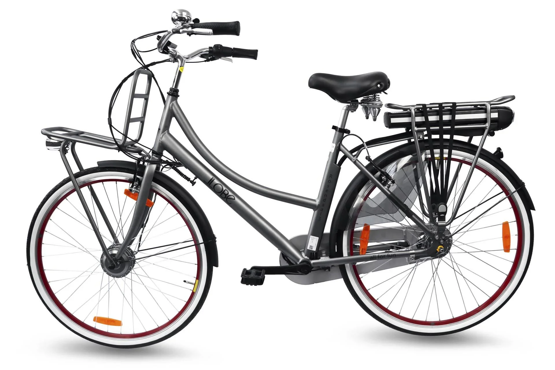 Damen City E-Bike, 28 Zoll, Rahmenhöhe 50 cm, 7-Gang Nabenschaltung, grau, Rosendaal 3 Lady, 13Ah - 8