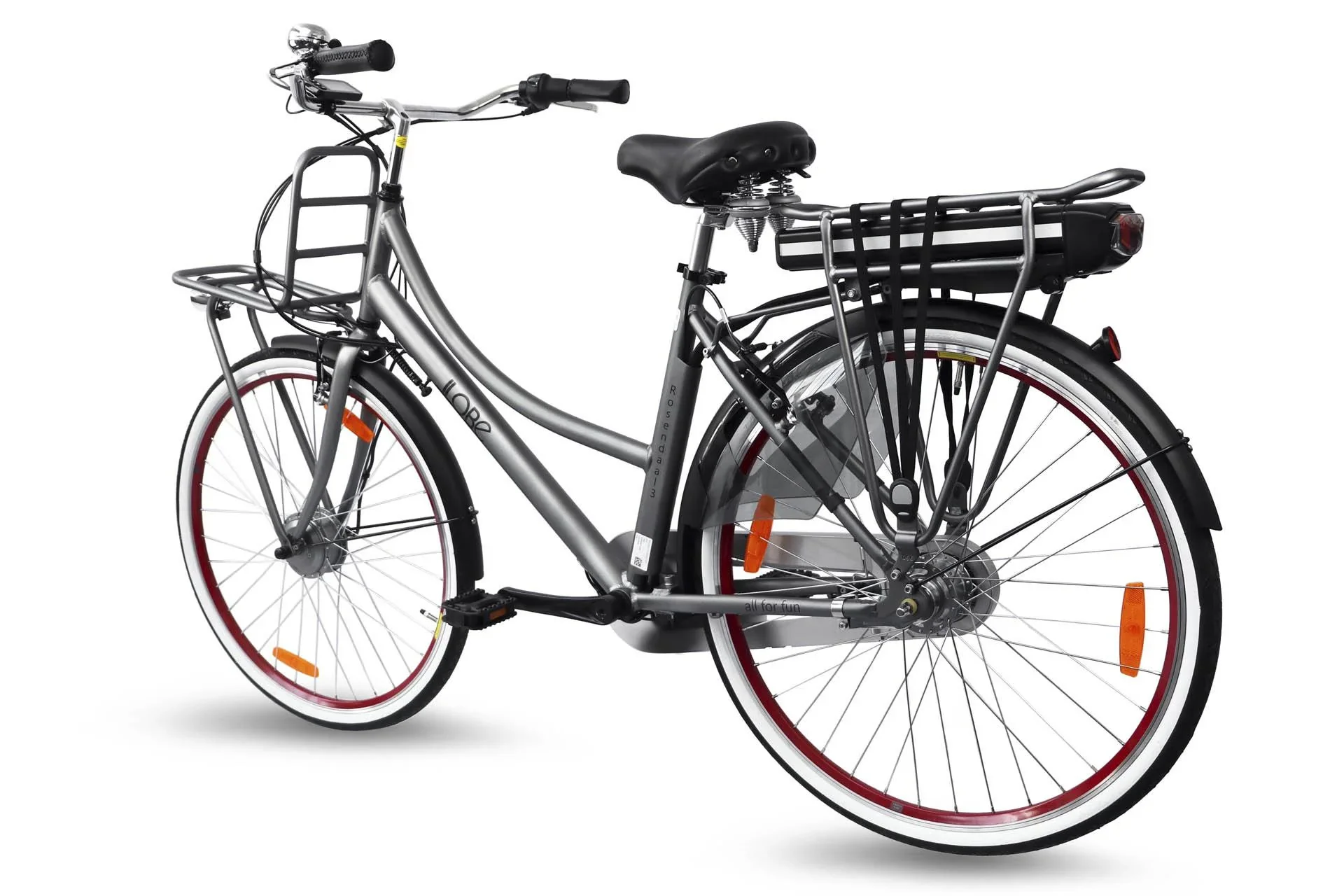 Damen City E-Bike, 28 Zoll, Rahmenhöhe 50 cm, 7-Gang Nabenschaltung, grau, Rosendaal 3 Lady, 13Ah - 10