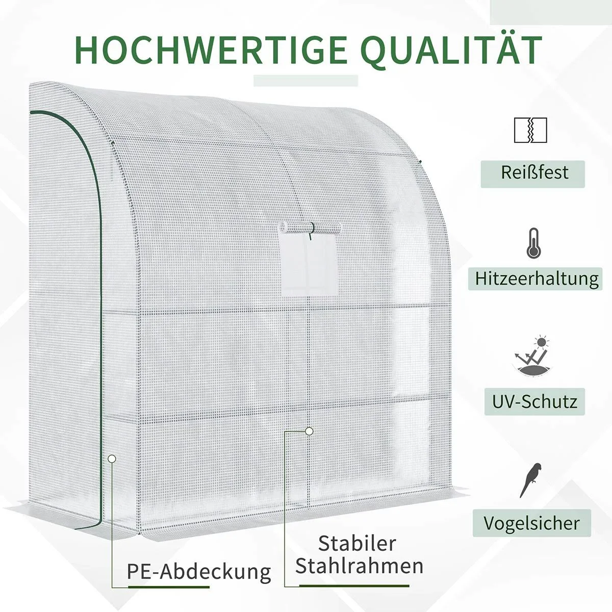 Gartenpavillon 3,65 x 3 m Partyzelt mit 4 x Moskitonetz Atmungsaktives Doppeldach Metall Polyester Schwarz+Beige - 1