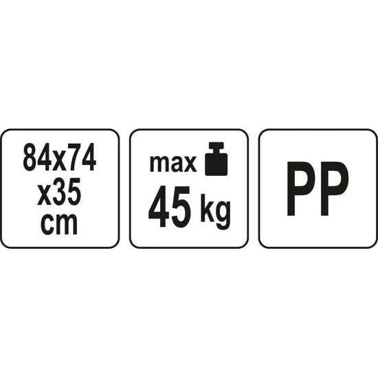 Gartengeräteträger - 84 x 74 x 35 cm - Kunststoff - Grün - Max. 45 kg - 2