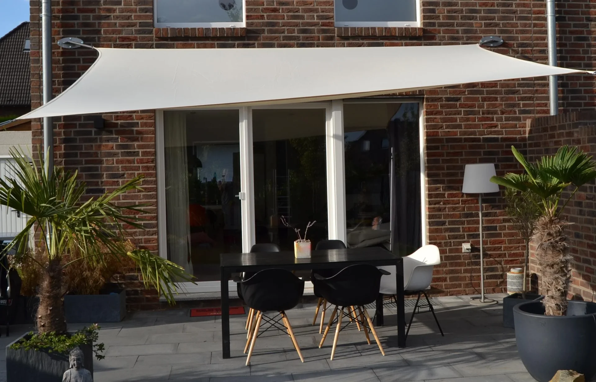 Viereck-Sonnensegel wasserabweisend elfenbein 300 x 400cm - 2