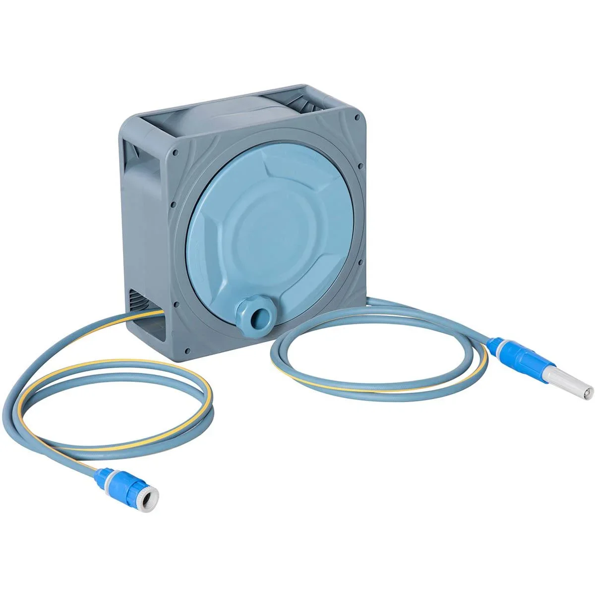 Schlauchaufroller - 10 Meter - Grau/Blau - 31,5 x 13 x 31 cm - 0