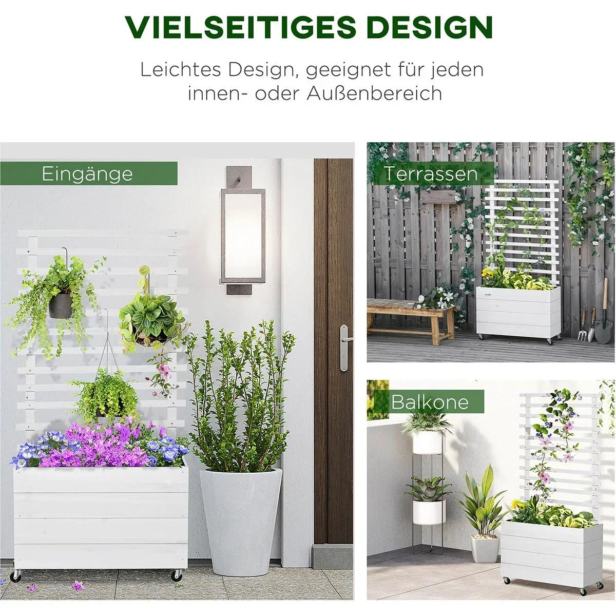 Schlauchaufroller - 10 Meter - Grau/Blau - 31,5 x 13 x 31 cm - 4