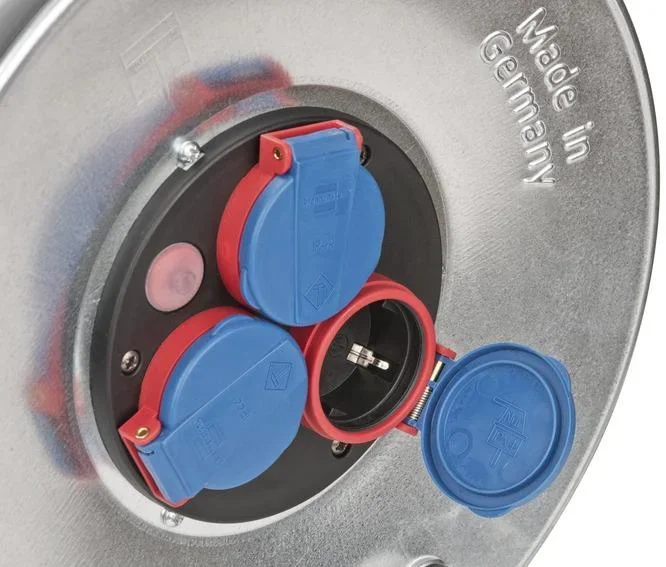 Kabeltrommel Garant S IP44, Durchmesser 290mm, Stahlblech, ölbeständiges Kabel, 25m - 3