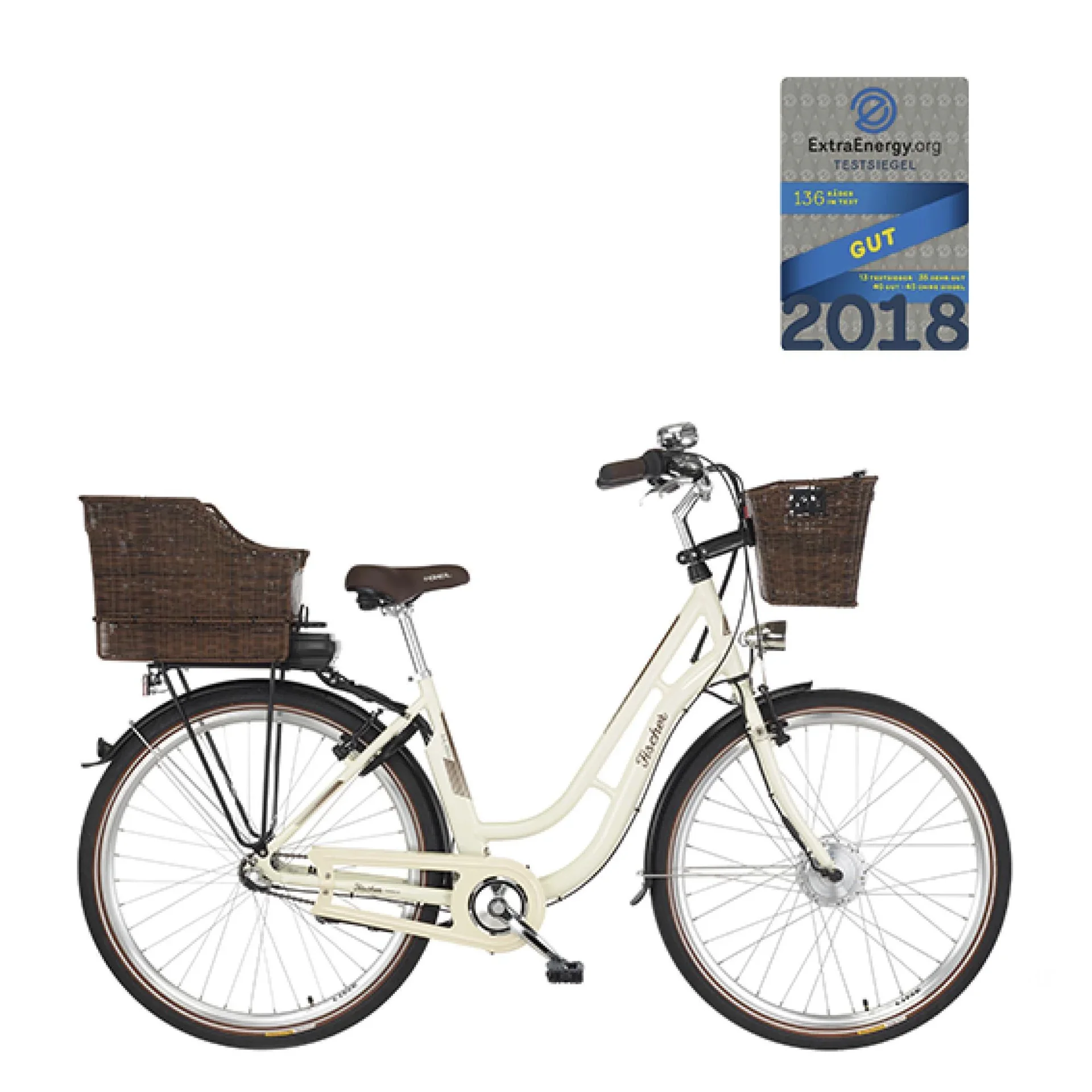 Unisex E-Bike City, 28 Zoll, Rahmengröße 48 cm, 3-Gang Nabenschaltung, Elfenbein glänzend, CITA ER1804 - 6