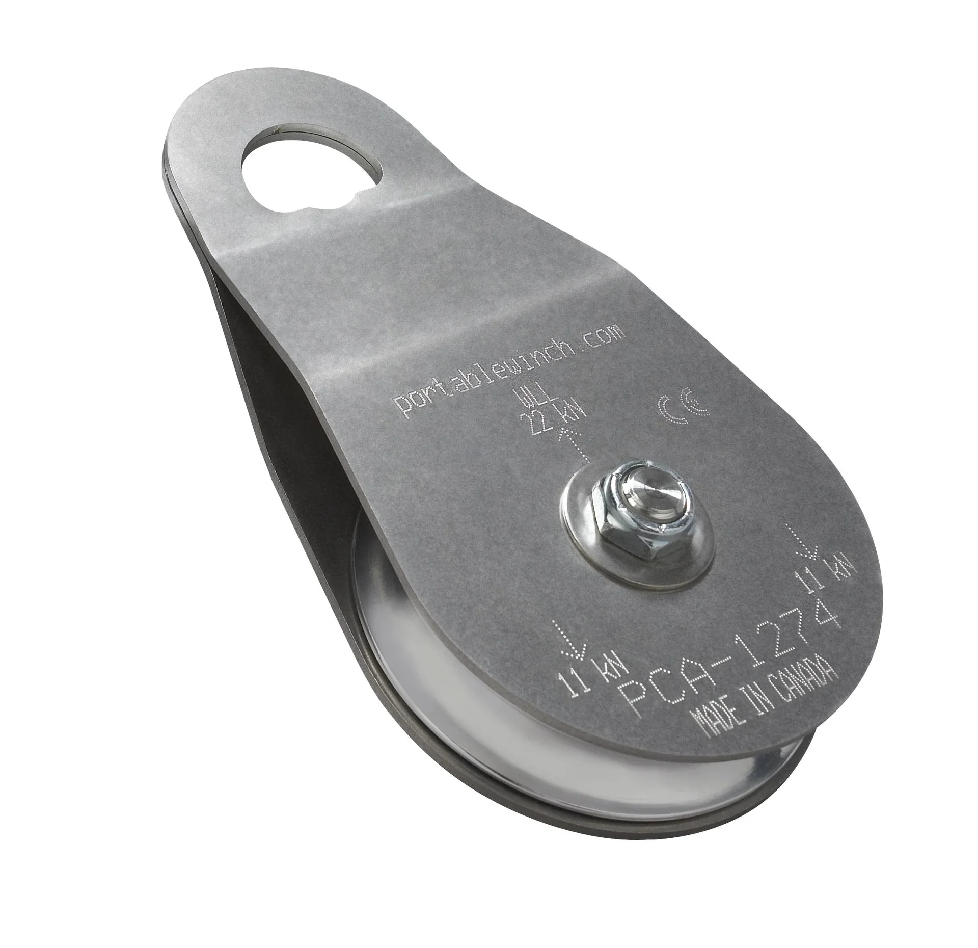 Umlenkrolle aus Edelstahl mit schwenkbarer Seitenabdeckung für 6 mm - 13 mm Seile - 2