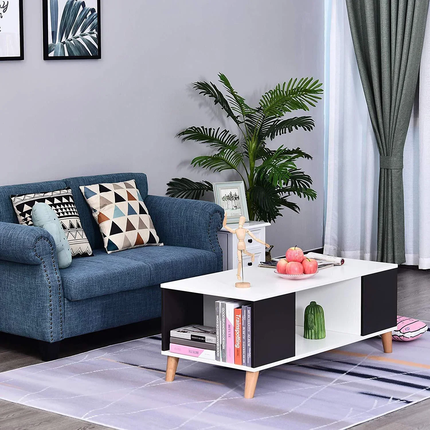 Couchtisch mit 3 Fächer - 5