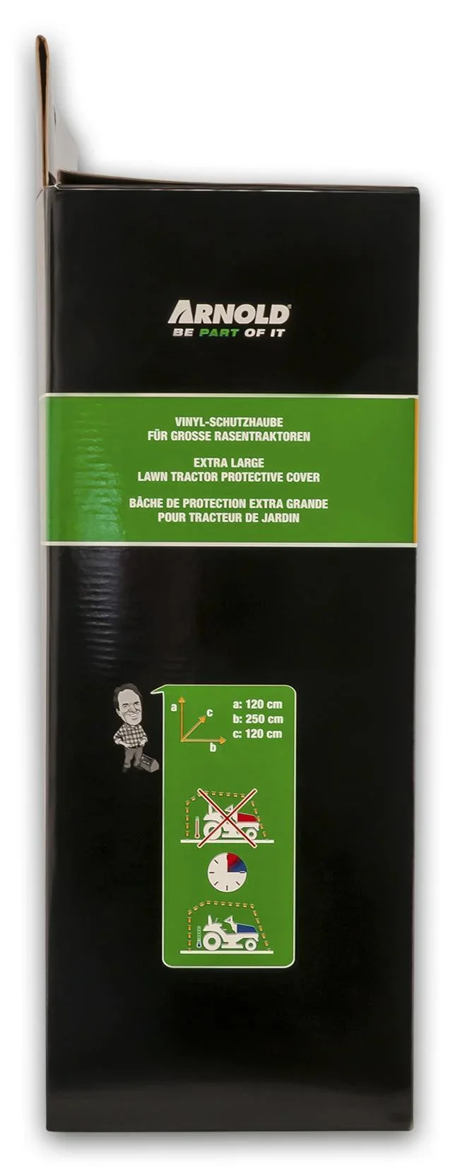 Universal Abdeckplane für Rasentraktoren XL, 250 x 120 x 120 cm - 0
