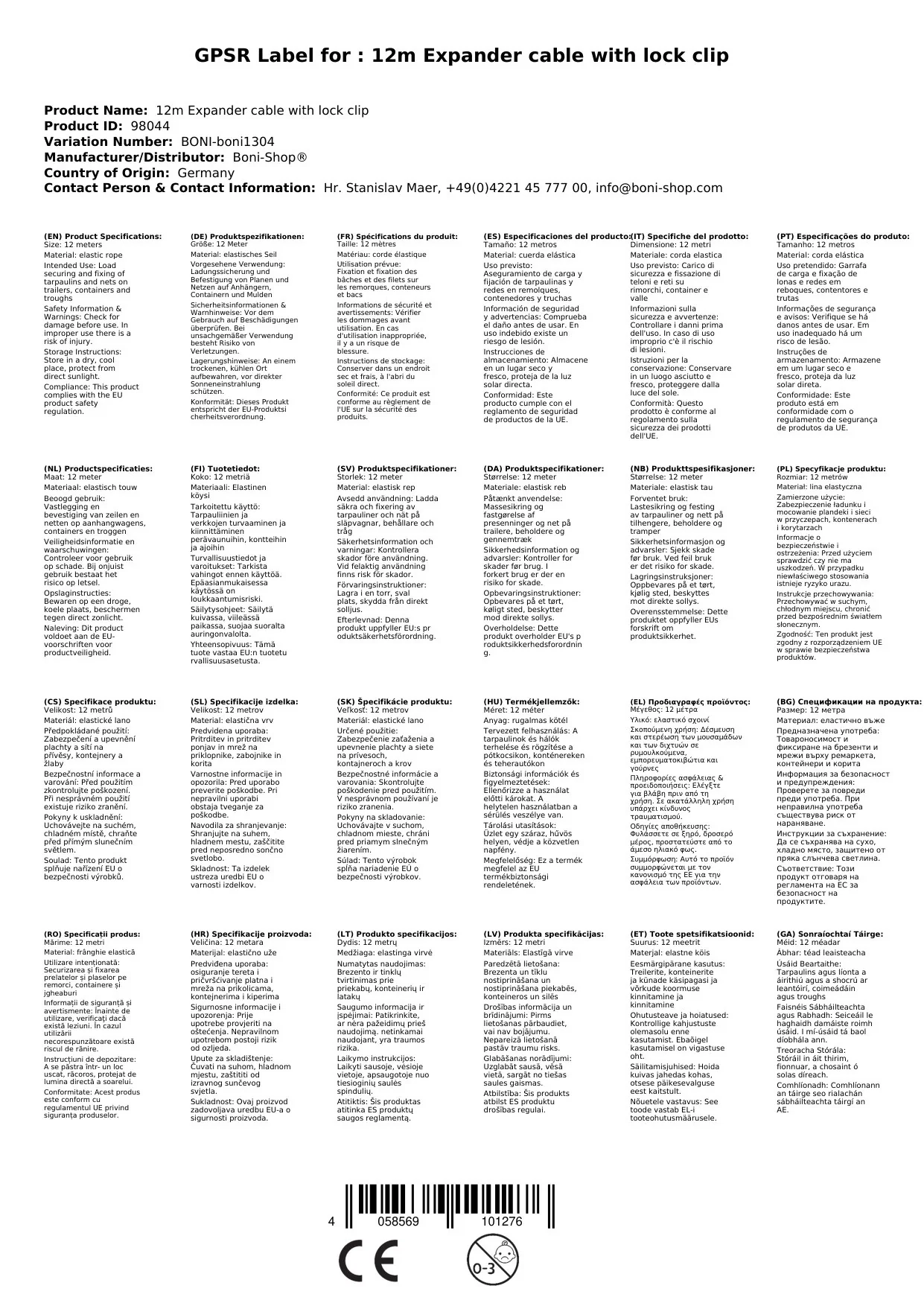 12m Expanderseil mit Verschlussclip-4