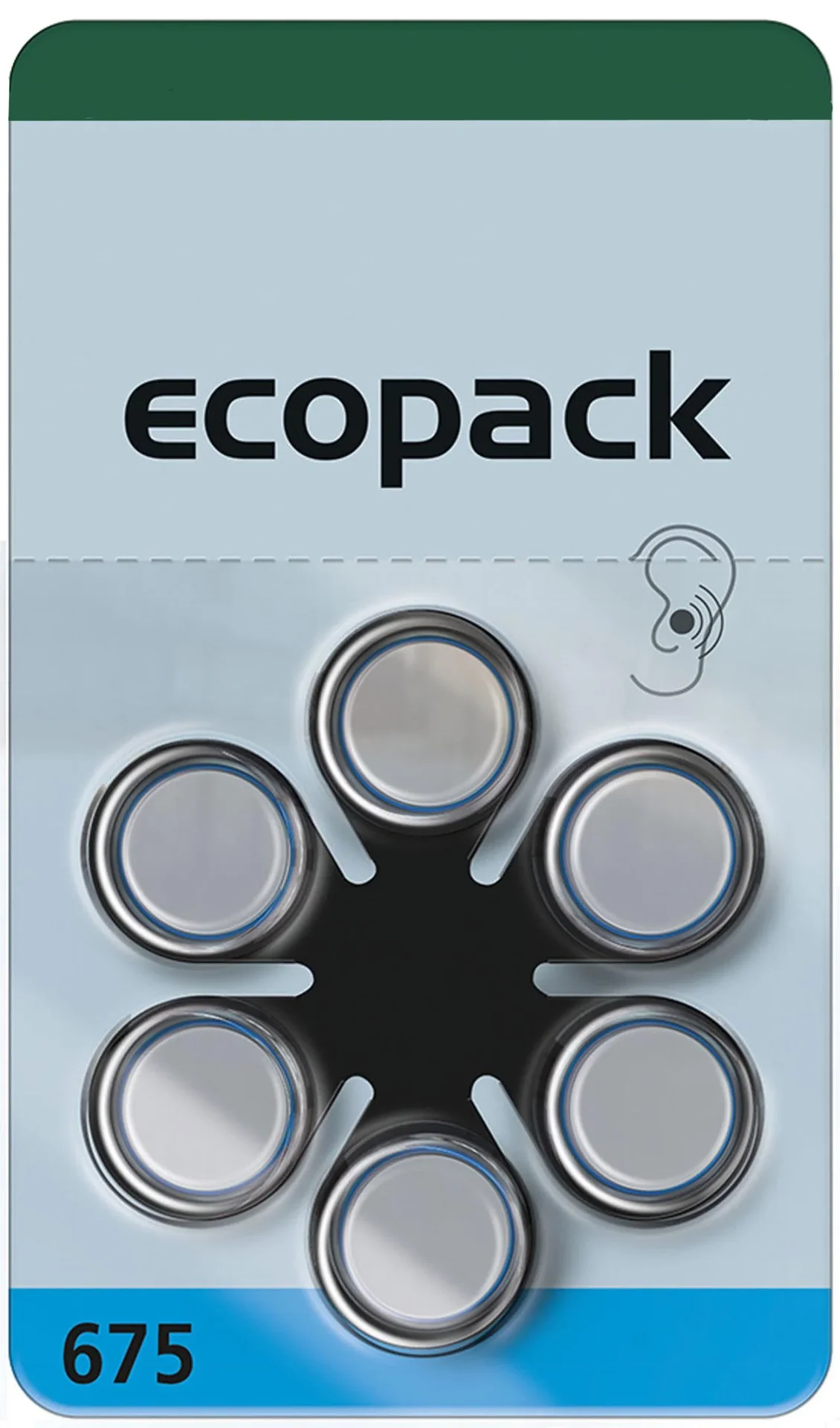 Hörgerätebatterie Ecopack Typ 312(PR41) BRAUN - 6 Stück - 0