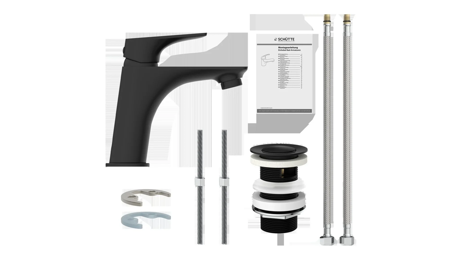 Waschtischarmatur "BOSTON", Schwarz matt - 4