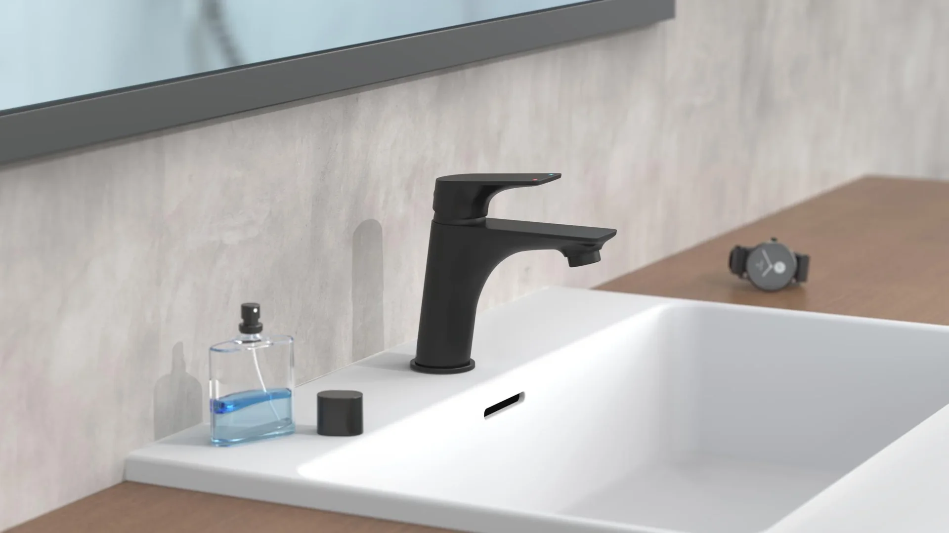 Waschtischarmatur "BOSTON", Schwarz matt - 5
