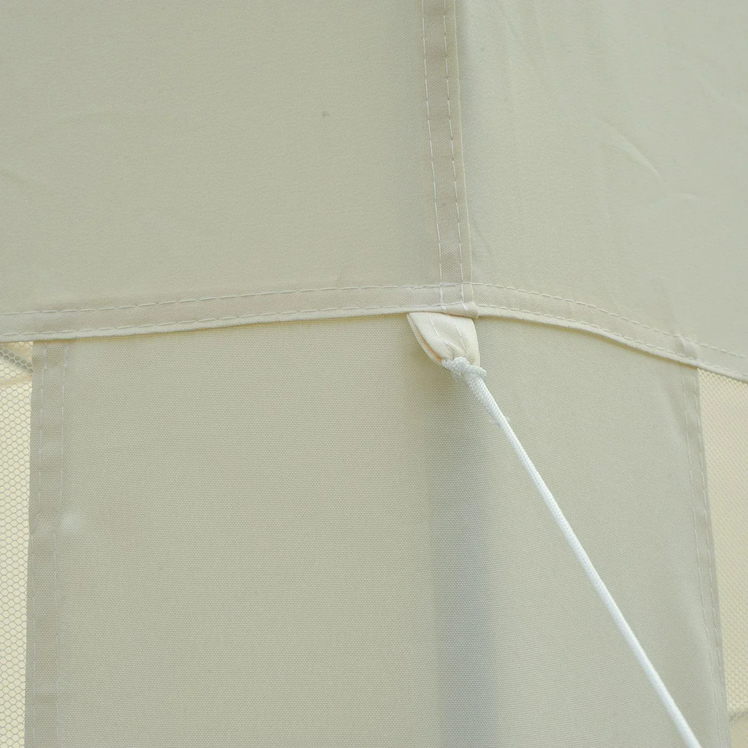 Pavillon 3,9m x 3,9m Partyzelt 6-eckig creme - 3