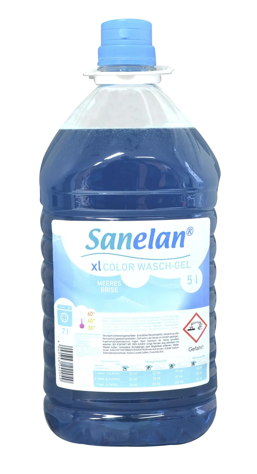 Waschgel Meeresbrise, 5 l inklusive Dosierbecher und Auslaufhahn - 2