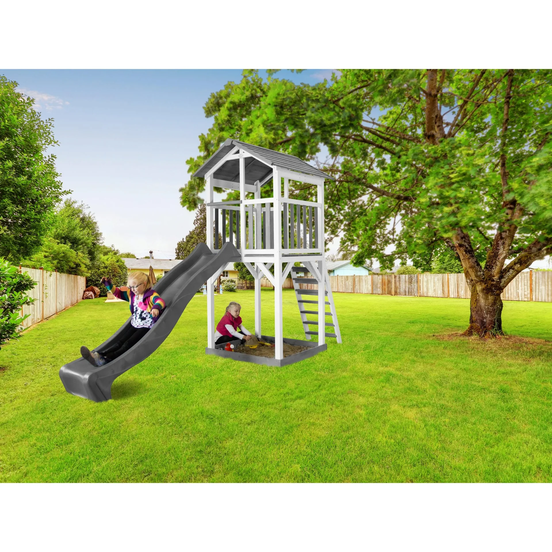 Beach Tower Spielturm - Graue Rutsche - 4