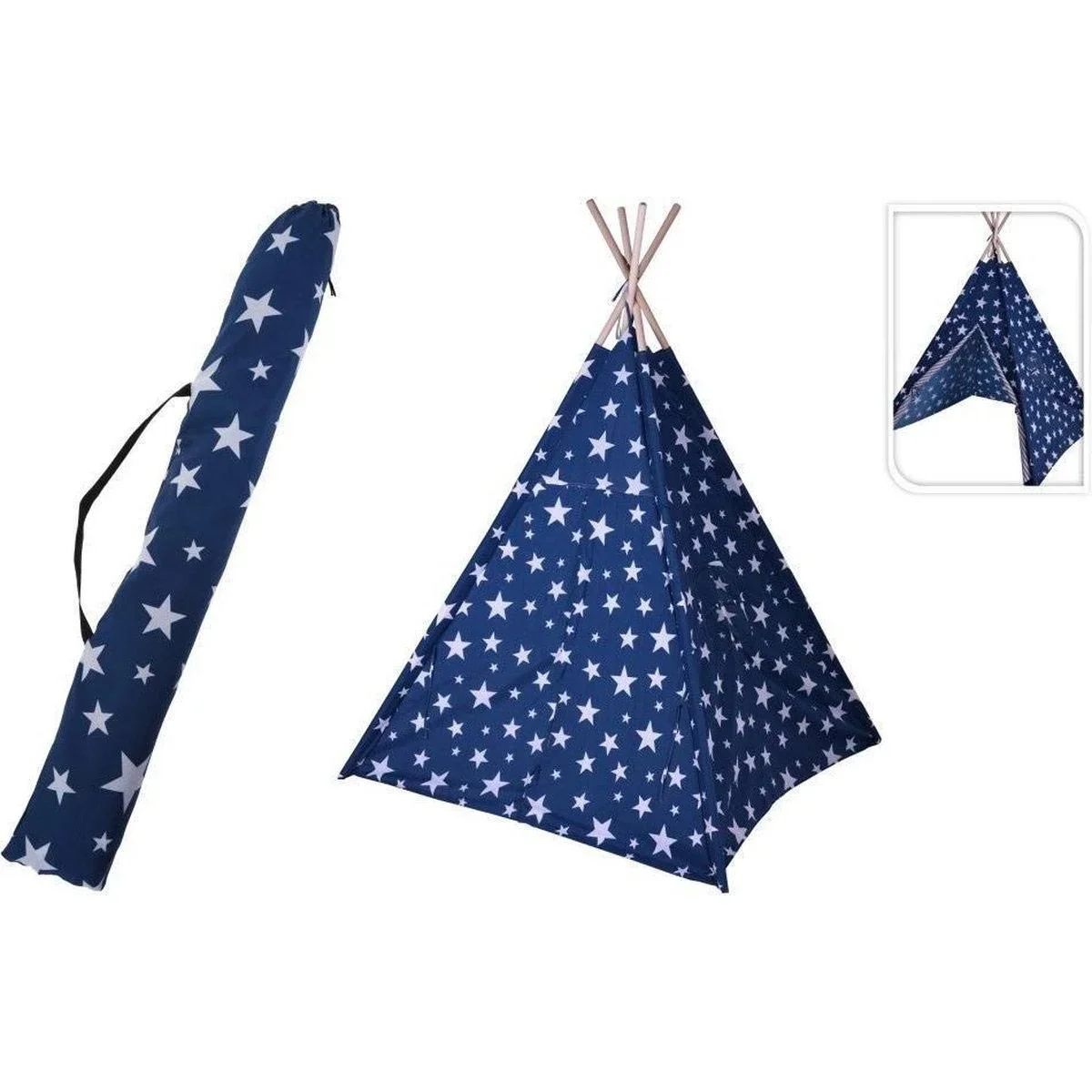 KidCollection Tipitent - 103 x 103 x 160 cm - Blau/Weiß - 2