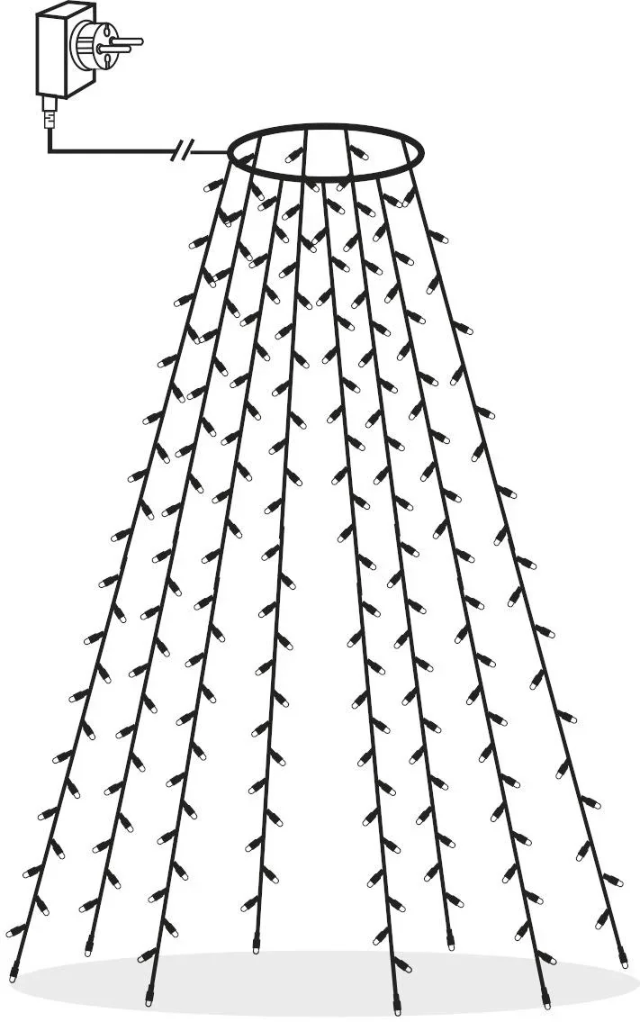 Lichterschnüre mit 160 LEDs für den Innen- und Außenbereich - 0