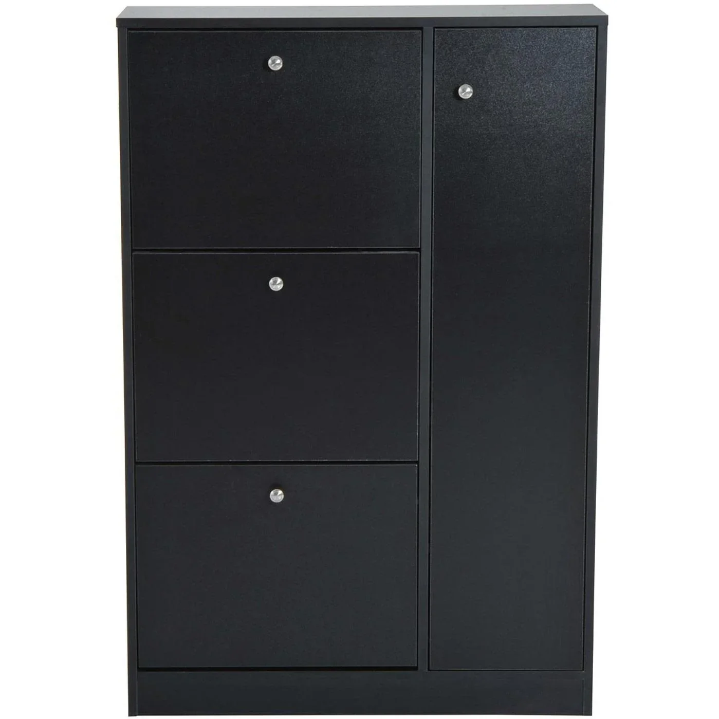 Schuhschrank Schuhablage 3 Klappen 28 Paar Schwarz - 3