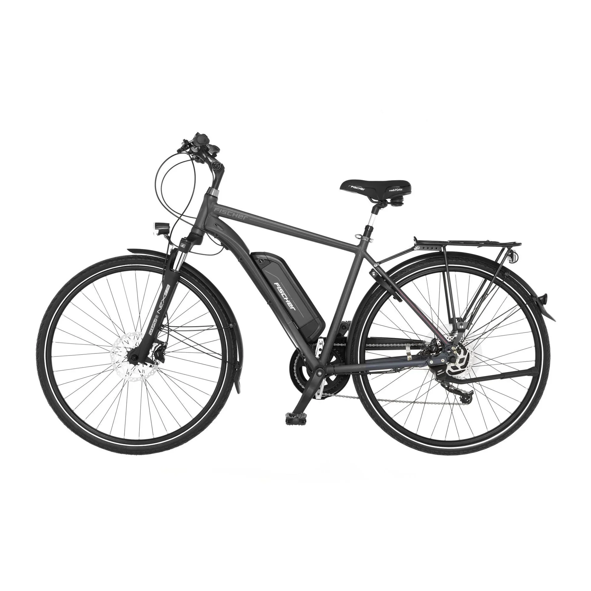 Herren E-Bike Trekking, 28 Zoll Rahmengröße 50cm, 8-Gang Kettenschaltung, anthrazit matt, VIATOR 1.0 - 1